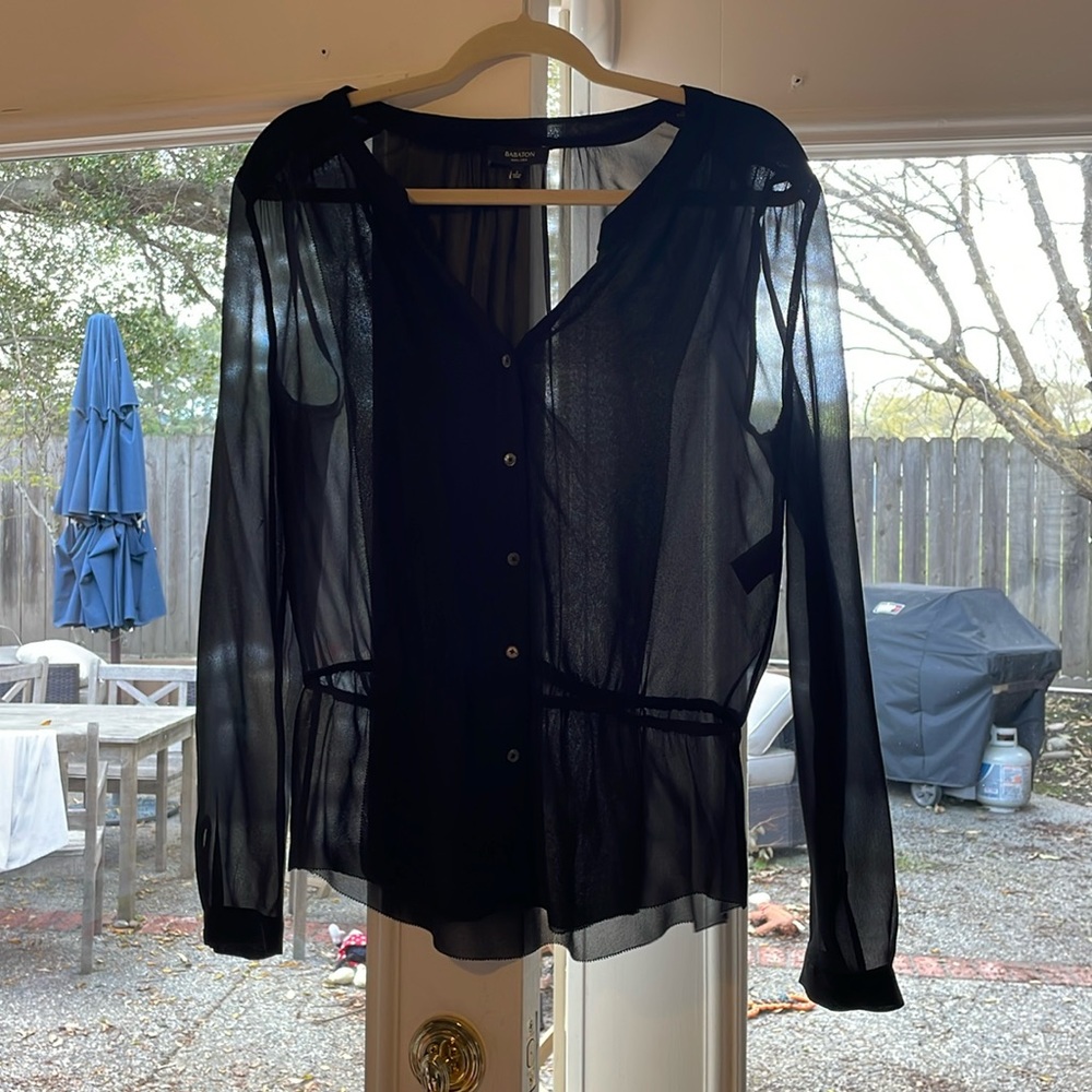 Black Babaton silk blouse